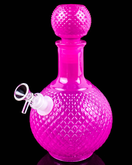 Vintage Crystal Decanter Solid Color Glass Bong - Cruet - Purple