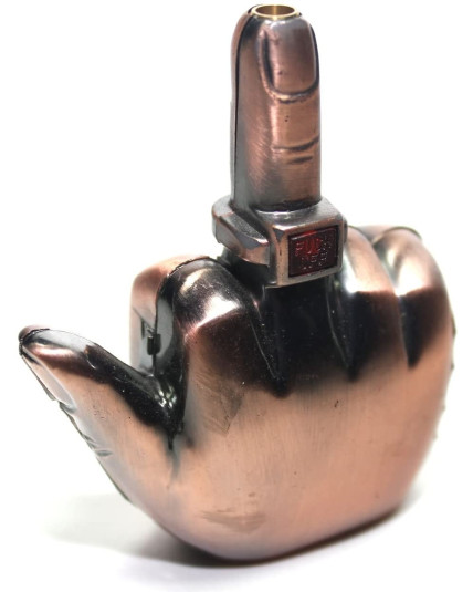 The Hand - Talking Middle Finder Butane Torch Lighter