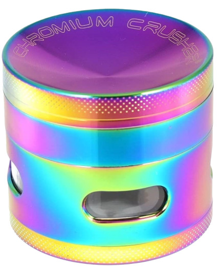 The Vibrant - Chromium Crusher® - Precision Four-Part Glass Hybrid Grinder - 50mm - Rainbow