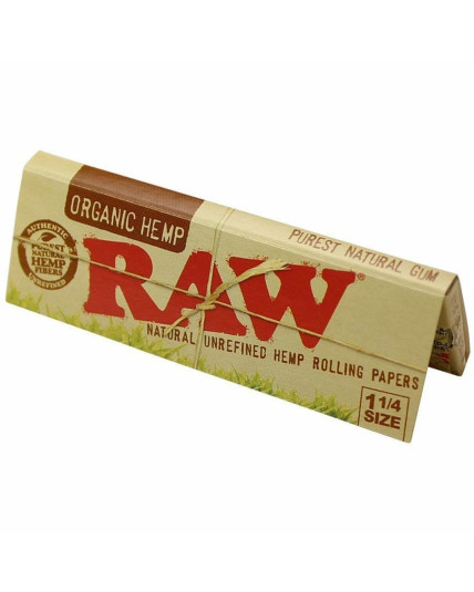Raw® - Organic Hemp Rolling Paper - 1 1/4 Size - 10 Pack