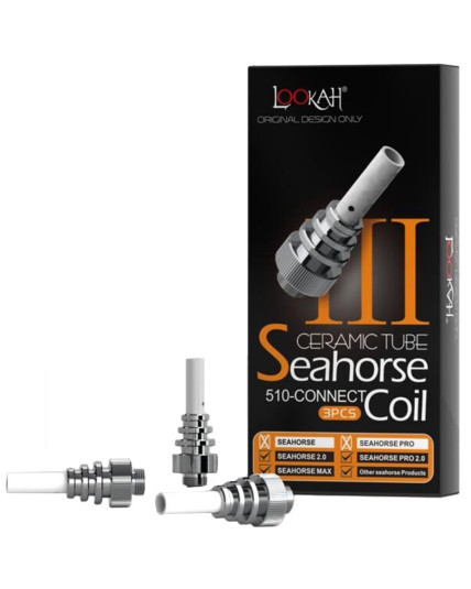 Lookah® - Seahorse Coil Ⅲ - Ceramic Tube Tips - 3Pcs Set
