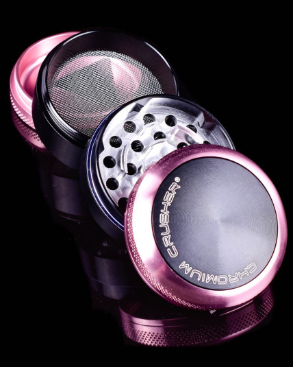 Mighty Morphin Purple Ranger - Chromium Crusher® - Convex Cap Dual Four-Part Grinder - 50MM - Rose Gold