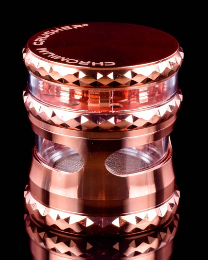 Chromium Crusher® - Precision Four-Part Glass Hybrid Grinder - 62MM - Rose Gold