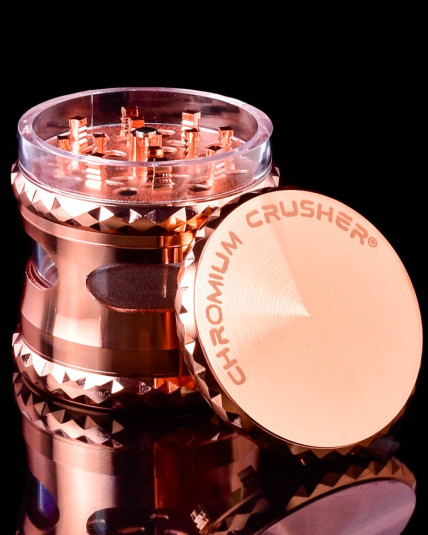 Chromium Crusher® - Precision Four-Part Glass Hybrid Grinder - 62MM - Rose Gold