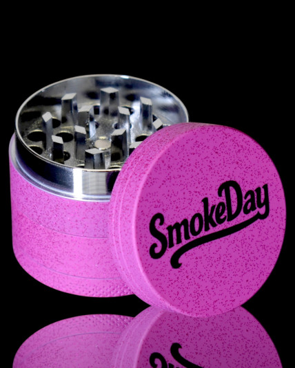SmokeDay Pink Stardust 4-Piece Grinder – 40mm
