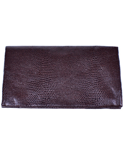 Serpentine Elegance: Premium Brown Leather Tobacco Pouch