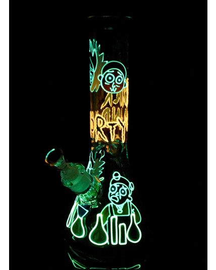 Rick and Morty Break Bad - 12.5” Glow In The Dark Bong with Rick and Morty 3D Artwork
