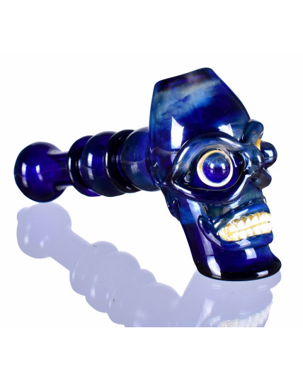 8" The Terminator Hammer Bubbler - Aqua Blue