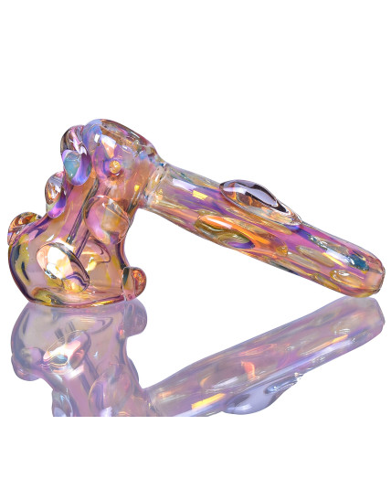 5" Golden Fumed Hammer Bubbler - Golden Tint