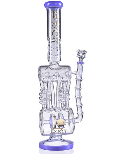 The Missing Alderaan Relic - Lookah Platinum Series Bong - 15" Barrel Spiral Blast Recycle Ice Glass Bong - Slime Purple