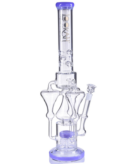 The Nordic Artifact - Lookah Premium Series - 21" Triple Tornado Chamber with Electric Sprinkler Perc - Fresh Purple