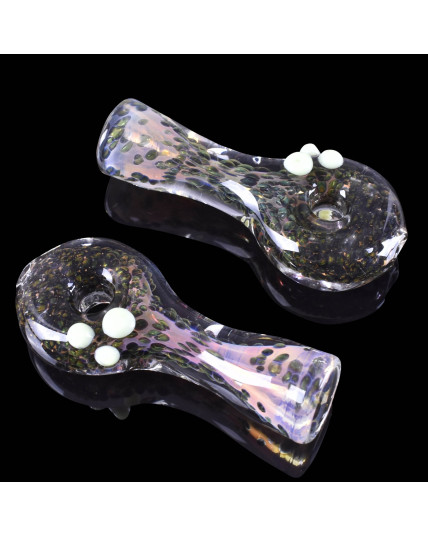 3.5" Golden Fumed Chillum With Donut Hole and shiny texture