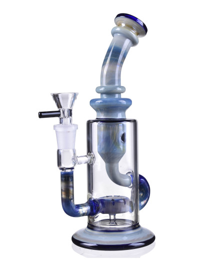10" Fab Egg Recycler Bong Water Pipe with 14mm Male Bowl - Aqua Blue