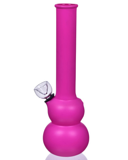 8" Double Bubble Water Pipe - Pink