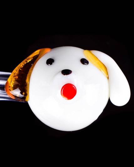Puppy Face Carb Cap - White