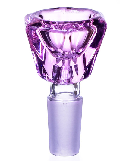 Herbcomb - 14mm Hexagonal Male Dry Herb Bowl - Smoking Accessories - Pink