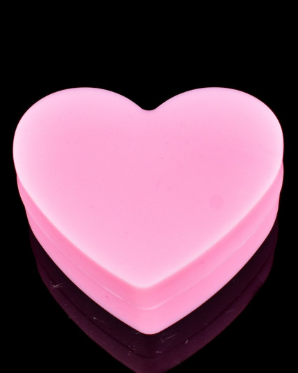 Silicone Heart Stash Container - Pink