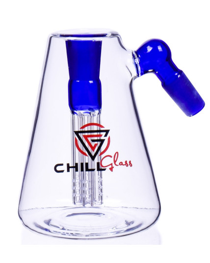 CHILL GLASS - ASH CATCHER 6 ARM TREE PERC 45° ANGLE - 14MM MALE