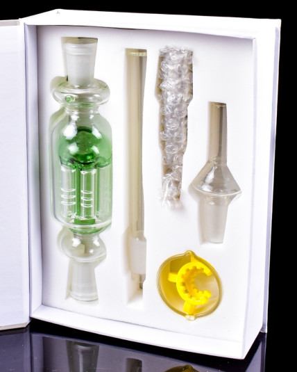 The Tree Trunk - Colorful 14MM Nectar Collector Set with 6 Arm Tree Perc