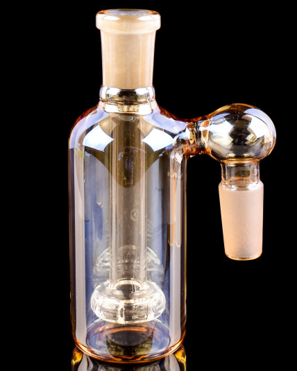 Ash Catcher w/ Showerhead Perc - 90° 14mm - Golden Fumed
