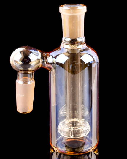 Ash Catcher w/ Showerhead Perc - 90° 14mm - Golden Fumed