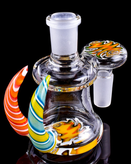 14mm 90° Dual Horn Wig Wag Ash Catcher