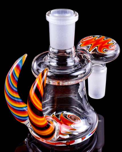 14mm 90° Dual Horn Wig Wag Ash Catcher