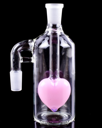14mm 90° Cupid Heart Ash Catcher - Pink