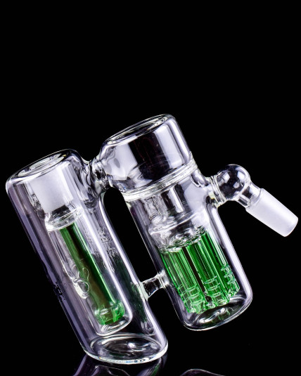 Atomic Glass - 14mm 45° Double Chamber w/ Dual Perc Ash Catcher