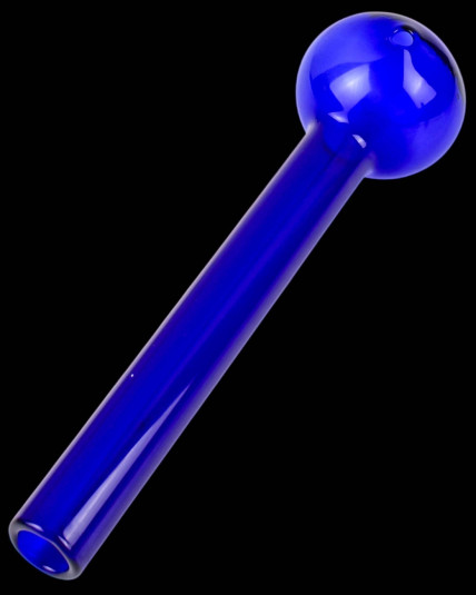 6" Blue Jumbo Glass Oil Burner Pipe