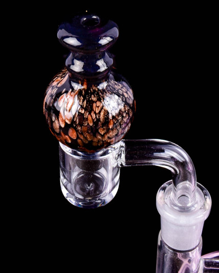 Dichroic Ball Carb Cap - Black