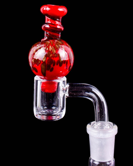 Dichroic Ball Carb Cap - Red