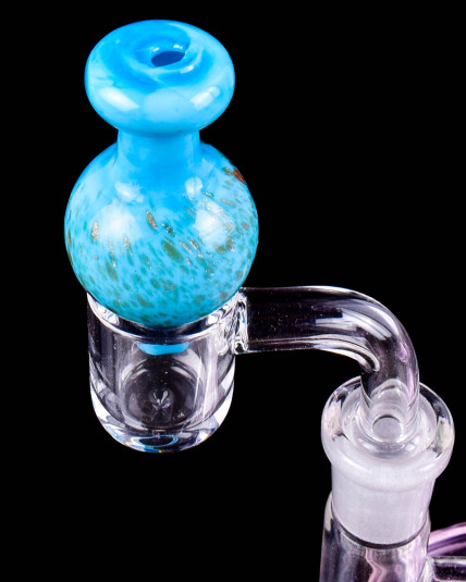 Dichroic Ball Carb Cap - Aqua