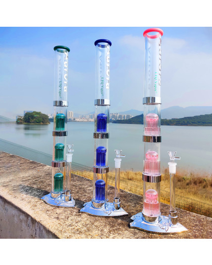 16" Tall Water Pipe Bong w/ LED Lighting - Green