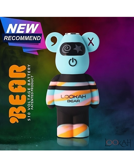 Lookah Bear Limited Edition 510 Vape Battery - Tie Dye Blue