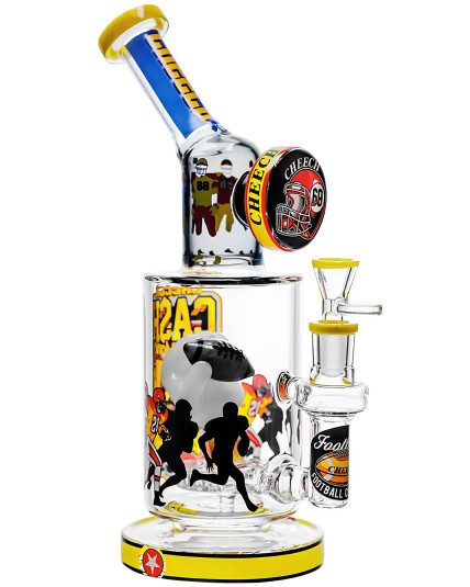Cheech Glass - 12" Smokey Breakaway Blaze Water Pipe - Yellow