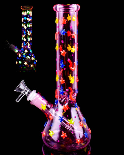 Starry Sweetheart Glow In The Dark Beaker Bong