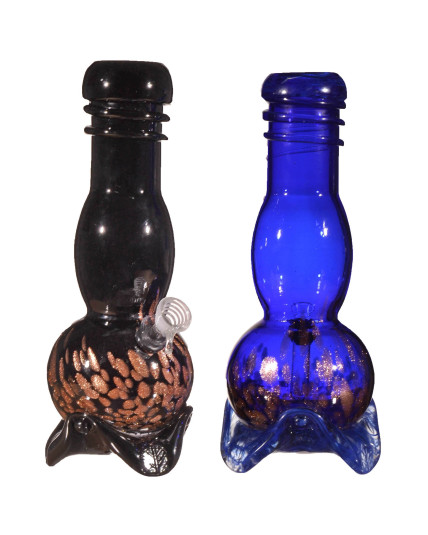 10" Golden Shimmering Color Blast Bong - Golden