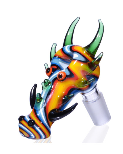Wig Wag Bull Horn - Glass Bowl - 14mm Male