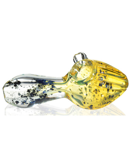 Golden Dream - 5” Golden Pearl Spoon Hand Pipe - Fumed Color Changer 