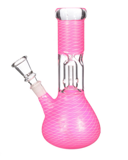 8" Matrix Percolator Girly Bong - Soft Pink