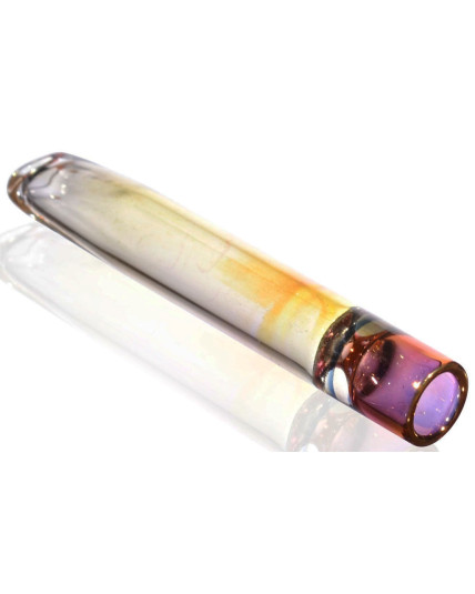 3" Golden Fumed Glass Chillum - Pink Tip 