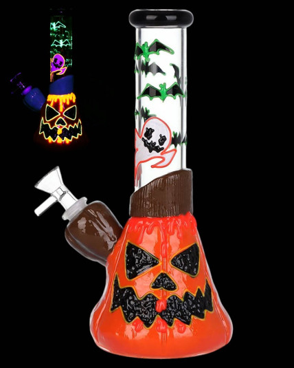 Bats 'n' Ghouls Jack-O-Lantern Glow in Dark Bong