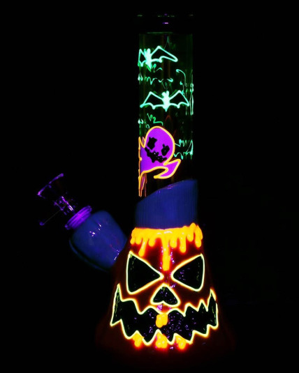 Bats 'n' Ghouls Jack-O-Lantern Glow in Dark Bong
