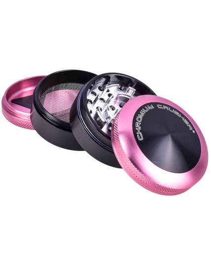 Mighty Morphin Pink Ranger - Chromium Crusher® - Convex Cap Dual Four-Part Grinder - 62MM - Pinks