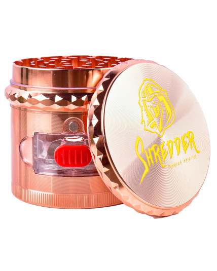 Shredder - See Through Drawer Four Part Hybrid 63MM Grinder - Rose Gold