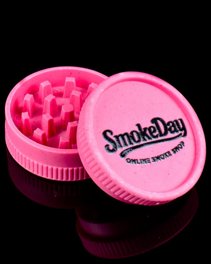 SmokeDay Biodegradable 2-Piece Grinder - Pink