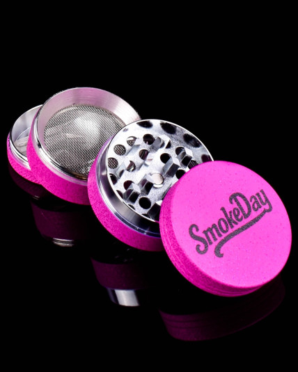 SmokeDay Pink Stardust 4-Piece Grinder – 40mm