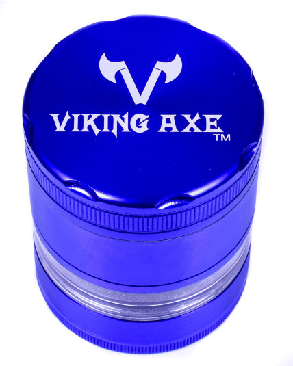 The Force - Viking Axe™ - 4-Part Glass Hybrid Grinder - 63MM - Blue