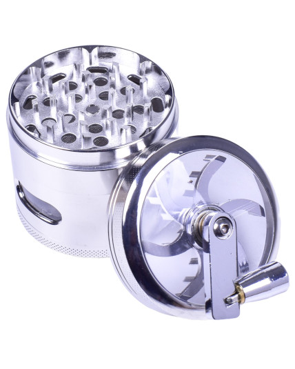 The Cracker - Four Piece Hand Cranked Grinder w/ Window